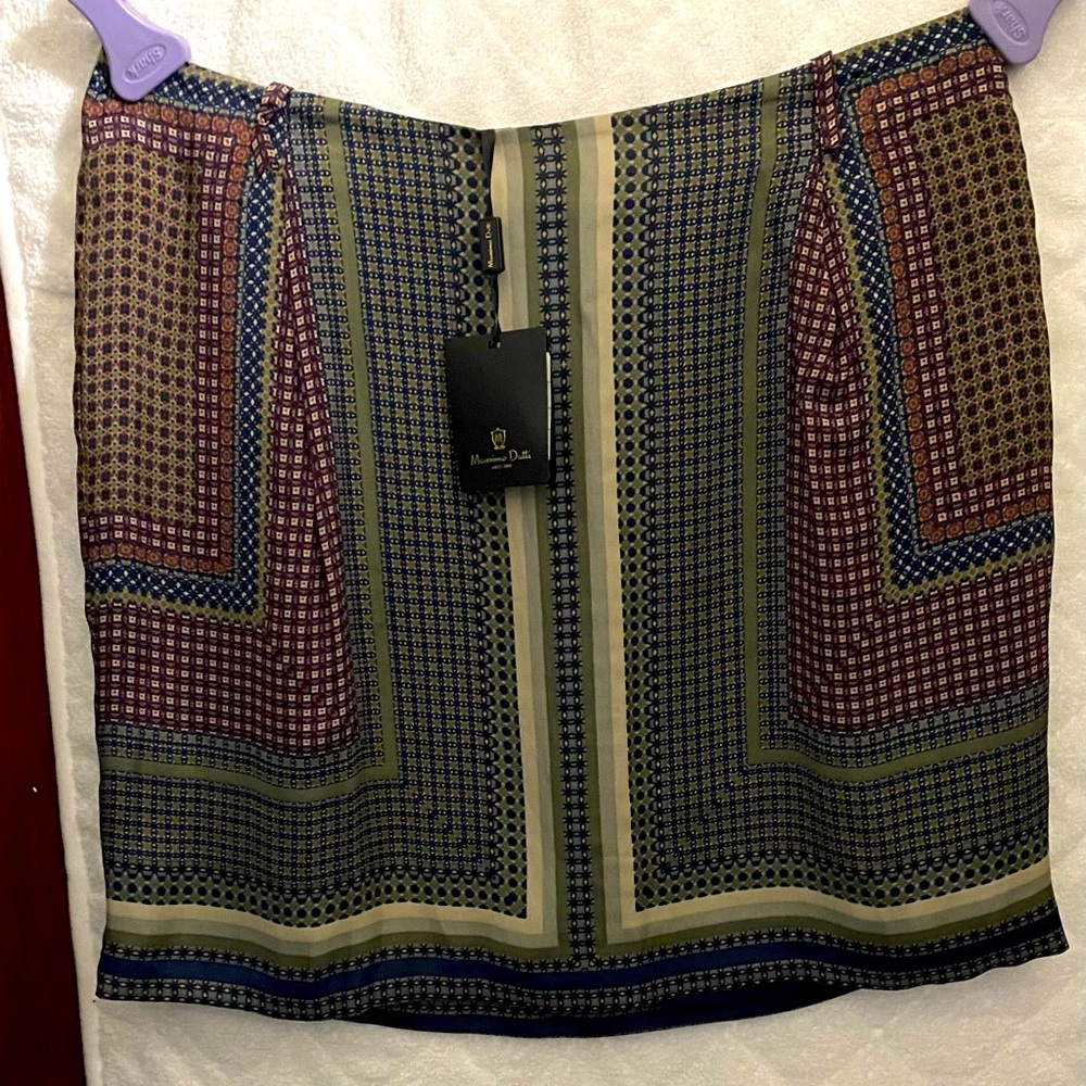 Massimo dutti 100% mulberry silk mini skirt